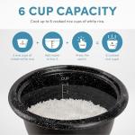 AROMA® 6-Cup (Cooked) / 1.5Qt. Bonded Granite® Rice & Grain Cooker, ARC-863NG