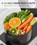 Cold Press Juicer, 5.12" Wide Feed Chute Juice Extractor Machine, Slow Masticating Juicer with Quiet Motor, High Juice Yield, BPA-Free, Juice Maker for Whole Fruits, Vegetables & Leafy Greens