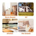 Small Food Dehydrator Dryer - Dehydrator for Healthy Food, Meat, Jerky, Fruit, Vegetable, Mushroom and Herb, 280W, 158°F, Mini Dryer with 5 BPA-Free Drying Racks and Slide Out Tray, White, Model 704M