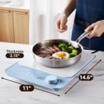 Elite Gourmet EIND57BL SlimStore™ Induction Cooktop, Touch Controls, Ultra Thin 2" Profile, 10 Power Levels, Temps 140°F to 465°F, Fast Heat Up, Blue
