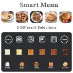 Long Slot Toaster 4 Slice, Touch Screen LED Display, 1.5” Extra Wide Slots for Thick Bread & Bagels, Countdown Timer, Memory Function, Dual Independent Control, 6 Shade Settings, Stainless Steel