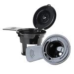 BELLA Single Serve Coffee Maker, Dual Brew, K-cup Compatible - Ground Coffee Brewer with Removable Water Tank & Adjustable Drip Tray, Perfect for Travel Mug