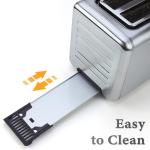 Long Slot Toaster 4 Slice, Touch Screen LED Display, 1.5” Extra Wide Slots for Thick Bread & Bagels, Countdown Timer, Memory Function, Dual Independent Control, 6 Shade Settings, Stainless Steel