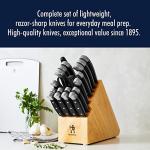 HENCKELS Statement Razor-Sharp 20-Piece Knife Set with Block, With Bonus Sharpener, German Engineered Informed by 100+ Years of Mastery