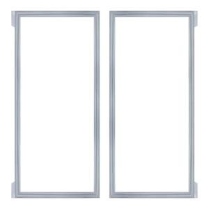 (GRAY) W10830162 Refrigerator Door Gasket (2 Pack),French Refrigerator Door Gasket Compatible with Whirlpool KitchenAid Fit Model WRF535SMBM00 Refrigerator Door Seal Part Replaces 12723206AP etc