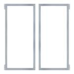 (GRAY) W10830162 Refrigerator Door Gasket (2 Pack),French Refrigerator Door Gasket Compatible with Whirlpool KitchenAid Fit Model WRF535SMBM00 Refrigerator Door Seal Part Replaces 12723206AP etc