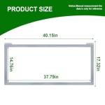 (GRAY) W10830162 Refrigerator Door Gasket (2 Pack),French Refrigerator Door Gasket Compatible with Whirlpool KitchenAid Fit Model WRF535SMBM00 Refrigerator Door Seal Part Replaces 12723206AP etc