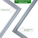 (GRAY) W10830162 Refrigerator Door Gasket (2 Pack),French Refrigerator Door Gasket Compatible with Whirlpool KitchenAid Fit Model WRF535SMBM00 Refrigerator Door Seal Part Replaces 12723206AP etc