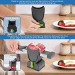 YJPPDD Fresh Meat Slicer, Thickness Adjustable 2 or 4 mm, 17 IN 1 Stainless Steel Cleaver Kitchen Knife For Slicing Shredding, Manual Meat Cutter Jerky Slicer for Beef Pork Salmon Jerky