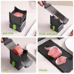 YJPPDD Fresh Meat Slicer, Thickness Adjustable 2 or 4 mm, 17 IN 1 Stainless Steel Cleaver Kitchen Knife For Slicing Shredding, Manual Meat Cutter Jerky Slicer for Beef Pork Salmon Jerky