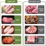 YJPPDD Fresh Meat Slicer, Thickness Adjustable 2 or 4 mm, 17 IN 1 Stainless Steel Cleaver Kitchen Knife For Slicing Shredding, Manual Meat Cutter Jerky Slicer for Beef Pork Salmon Jerky