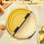 Tortilla Crimper Press Maker Sealer – 3 in 1 Adjustable 6 8 10 Inch Tool Machine for Apple Pie Empanada Quesadilla Dumpling - Hand Pie Mold Set Taco Cutter for Baking Dough Burrito Sandwich Empanadas