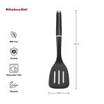 KitchenAid Classic Nylon Slotted Turner, 13.66-Inch, Black