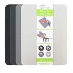 Simply Genius Flexible Rectangular Cutting Board Set - Dishwasher-Safe Kitchen Cutting Mat - Textured-Grip Flexible Surface - Odor-Resistant Plastic Chopping Mat - 4-Pack, 11.5 x 15 in, Gray