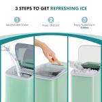 OLIXIS Ice Maker Machine with Handle,26lbs in 24Hrs,9 Ice Cubes in 6 Mins,Auto-Cleaning Portable Ice Maker with Basket and Scoop, Countertop Ice Maker for Home/Kitchen/Camping/RV, Bright Green