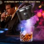Electric Whiskey Smoker Kit with 6 Flavor Wood Chips, Old Fashioned Whiskey Gift Set, Cocktail Drink Smoker Kit Home Bar Accessories Tools, Anniversary Christmas Gifts for Men
