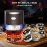 Electric Whiskey Smoker Kit with 6 Flavor Wood Chips, Old Fashioned Whiskey Gift Set, Cocktail Drink Smoker Kit Home Bar Accessories Tools, Anniversary Christmas Gifts for Men