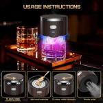 Electric Whiskey Smoker Kit with 6 Flavor Wood Chips, Old Fashioned Whiskey Gift Set, Cocktail Drink Smoker Kit Home Bar Accessories Tools, Anniversary Christmas Gifts for Men