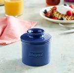 Butter Bell - The Original Butter Bell crock by L Tremain, a Countertop French Ceramic Butter Dish Keeper for Spreadable Butter, Café Retro Collection, Royal Blue, Glossy Finish
