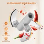 Manual Food Processor Vegetable Chopper, Portable Hand Pull String Garlic Mincer Onion Cutter for Veggies, Ginger, Fruits, Nuts, Herbs, etc.,500ml