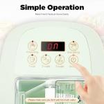 Electric Pasta Maker Machine 260W Automatic - 13 Molds Professional Noodle Maker with LED Display, 3-Min Pasta & Dumpling Wrapper Tool, Dishwasher Safe for Home Kitchen, Green