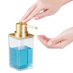 mDesign Clear Plastic Soap Dispenser Pump Set