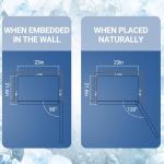 Apartment Size Fridge with Freezer 3.6 Cu. Ft. Mini Refrigerator with Freezer, Small Dorm Fridge Adjustable Thermostat & Shelves Small Refrigerator with Freezer for College, Office, Kitchen, Black