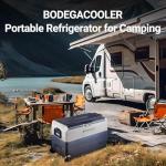 BODEGACOOLER 12 Volt Car Refrigerator,53 Quart Portable Fridge Dual Zone -4℉-68℉,50L Car Freezer APP Control,Electric Compressor Cooler 12/24V DC and 100-240V AC for RV,Camping,Travel,Truck,Vehicles