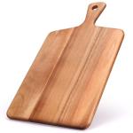 Gtencemen Acacia Wood Cutting Board with Handle Best Cheese for Charcuterie Board Kitchen Wooden Chopping Block for Meat Vegetable Bread Fruit Serving Board Wood Butcher Block Carving Board, 17" X 10"
