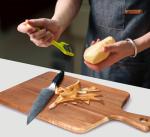 Gtencemen Acacia Wood Cutting Board with Handle Best Cheese for Charcuterie Board Kitchen Wooden Chopping Block for Meat Vegetable Bread Fruit Serving Board Wood Butcher Block Carving Board, 17" X 10"