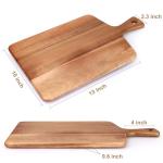 Gtencemen Acacia Wood Cutting Board with Handle Best Cheese for Charcuterie Board Kitchen Wooden Chopping Block for Meat Vegetable Bread Fruit Serving Board Wood Butcher Block Carving Board, 17" X 10"