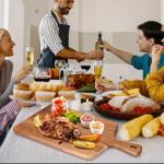 Gtencemen Acacia Wood Cutting Board with Handle Best Cheese for Charcuterie Board Kitchen Wooden Chopping Block for Meat Vegetable Bread Fruit Serving Board Wood Butcher Block Carving Board, 17" X 10"