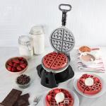 DASH Flip Belgian Waffle Maker With Ceramic Coating for Individual 1" Thick Waffles – Cream