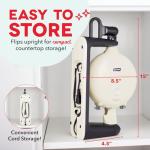 DASH Flip Belgian Waffle Maker With Ceramic Coating for Individual 1" Thick Waffles – Cream