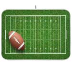 ZzWwR American Football Field Ball Absorbent Dish Drying Mat Microfiber Kitchen Countertop Table Protector Multi-Purpose Counter Rack Sink Drainer Pad (16" x 18")