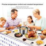 Qimh Food Warming Mat, Silicone Food Warmer for Parties Buffet, Full Surface Electric Warming Tray with 4 Temps & 10s Rapid Heating, Portable Food Heater for Gathering, Kitchen, Everyday Use (Beige)