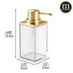 mDesign Clear Plastic Soap Dispenser Pump Set