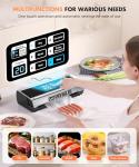 90KPa Portable Vacuum Sealer Machine for Food, One-Touch Open Lid, Detachable & Easy to Clean, Vertical Placement Saves Space, Powerful Suction for Freezer Bags & Food Storage