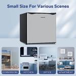 BANGSON Small Refrigerator,1.6 Cu.Ft Mini Fridge With Freezer, Reversible Single Door Mini Fridge, Compact Refrigerator For Office, Bedroom
