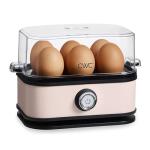 COOK WITH COLOR 6-Egg Capacity Egg Cooker – For Soft, Medium, Or Hard-Boiled Eggs, Rapid Cook Time, Auto Shut-Off & Boil-Dry Protection – Includes Tray, Measuring Cup & Lid – 210W Egg Maker, Pink