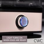 COOK WITH COLOR 6-Egg Capacity Egg Cooker – For Soft, Medium, Or Hard-Boiled Eggs, Rapid Cook Time, Auto Shut-Off & Boil-Dry Protection – Includes Tray, Measuring Cup & Lid – 210W Egg Maker, Pink