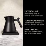 Fellow Corvo EKG Pro Electric Tea Kettle - Quick Heating, Precise Temperature Control Electric Kettle, Scheduling, Built-in Brew Timer for Boiling Water - Matte Black - 0.9 Liter