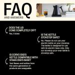 Fellow Corvo EKG Pro Electric Tea Kettle - Quick Heating, Precise Temperature Control Electric Kettle, Scheduling, Built-in Brew Timer for Boiling Water - Matte Black - 0.9 Liter