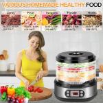 LanAqua Food Dehydrator Machine, 450W Stainless Steel Dehydrator for Food and Jerky with 72H Timer & Adjustable Temperature(95-158°F), Digital Food Dehydrator with 5-Trays for Meat, Fruit, Herbs