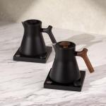 Fellow Corvo EKG Pro Electric Tea Kettle - Quick Heating, Precise Temperature Control Electric Kettle, Scheduling, Built-in Brew Timer for Boiling Water - Matte Black - 0.9 Liter