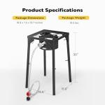 VIVOHOME 100,000 BTU Single Burner Propane Gas Stove, Portable Outdoor Camping Stove with Adjustable Legs, High-Power Cooking Stove for Camping, Backpacking, Backyard, Tailgating