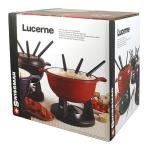 Swissmar F66541 Lucerne 10 Piece Cast Iron Fondue Set, Indigo Blue