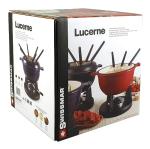 Swissmar F66541 Lucerne 10 Piece Cast Iron Fondue Set, Indigo Blue