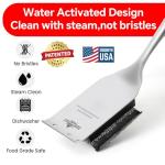 XUDKAKAIXIN Grill Brush Bristle Free,with 1 Replacement Head,Unique Steel Fibers Pad [Safe & Efficient] Perfect for Cast Iron/Stainless-Steel Grates-,Grill Cleaner for Outdoor Gril,Gifts for Men/Dad