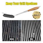 XUDKAKAIXIN Grill Brush Bristle Free,with 1 Replacement Head,Unique Steel Fibers Pad [Safe & Efficient] Perfect for Cast Iron/Stainless-Steel Grates-,Grill Cleaner for Outdoor Gril,Gifts for Men/Dad